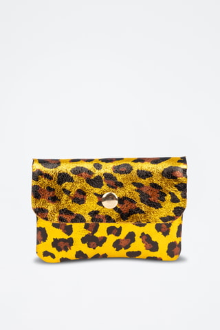 Monedero de piel - Mostaza