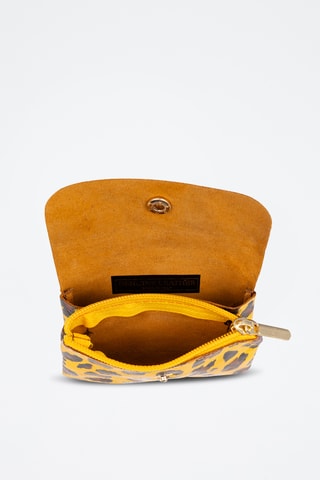 Monedero de piel - Mostaza