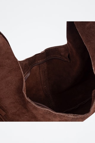 Bolso de nobuk - Marrón