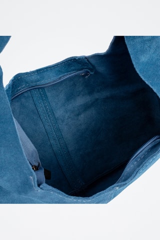 Bolso de nobuk - Azul cobalto