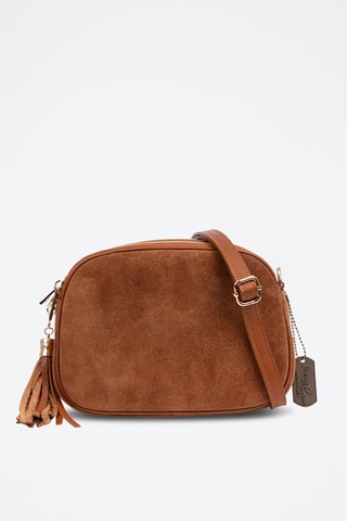 Bandolera de piel - Camel