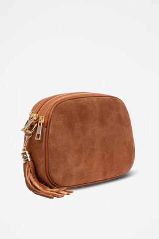 Bandolera de piel - Camel