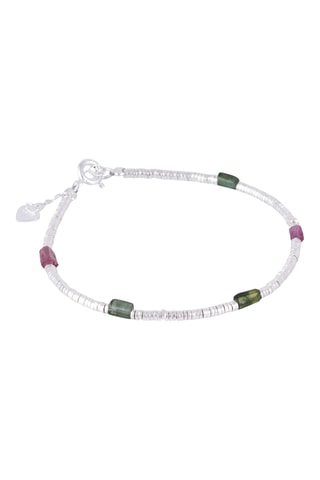 Pulsera - Plata y turmalinas