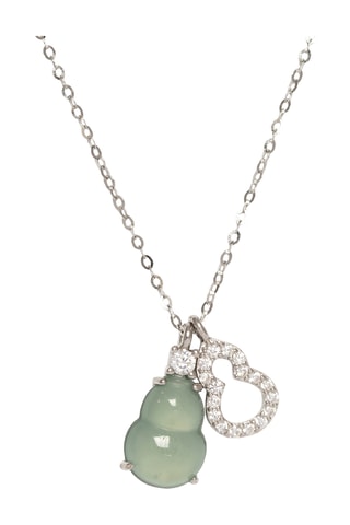 Collar - Plata, circones y jade