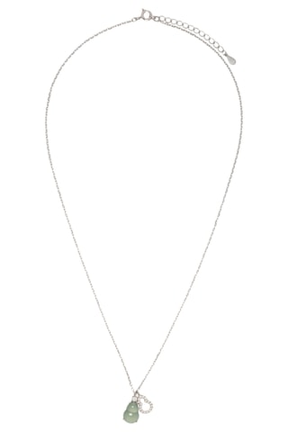 Collar - Plata, circones y jade