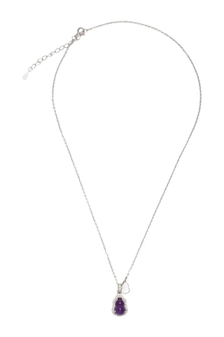 Collar - Plata, circones y amatista