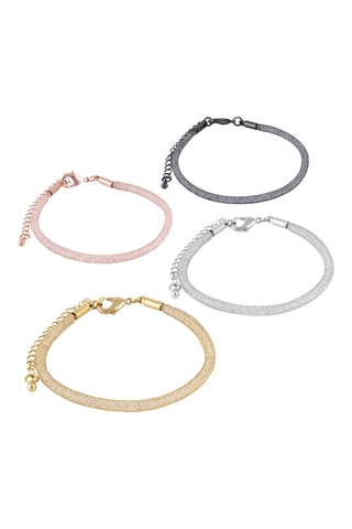 4 pulseras - Dorado y rosa