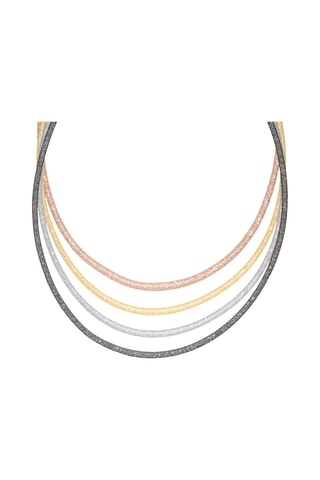 4 collares - Dorado y rosa