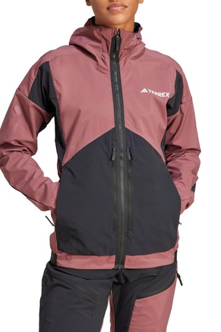 Windjack met Capuchon Softshell Terrex - Bruin en Zwart