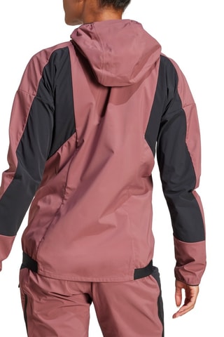 Windjack met Capuchon Softshell Terrex - Bruin en Zwart