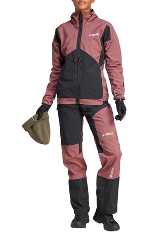 Windjack met Capuchon Softshell Terrex - Bruin en Zwart