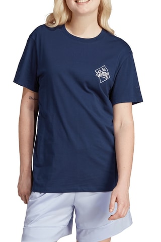 T-shirt - Marineblauw en Wit