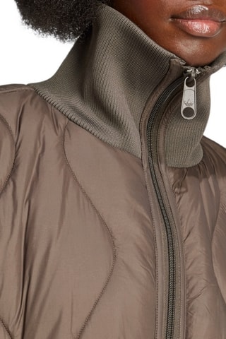 Lange Gewatteerde Jas Mid - Bruin