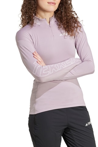 Trainingsshirt Slim Fit Terrex - Lichtpaars