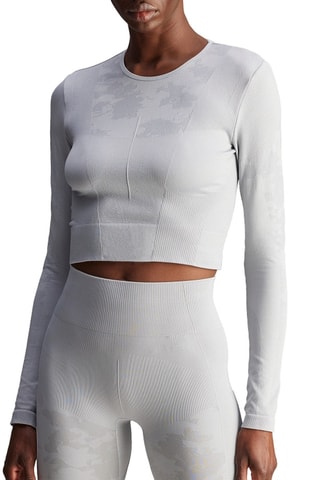 Yoga Crop top TrueStrength - Lichtgrijs