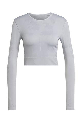 Yoga Crop top TrueStrength - Lichtgrijs