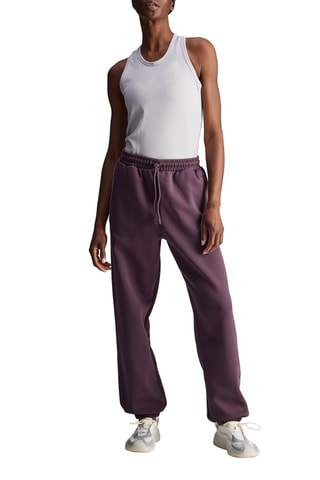 Biologisch Katoenen Trainingsbroek met Hoge Taille Stella Mccartney- Paars