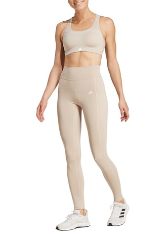 Yogalegging Hoge Taille Optime - Beige