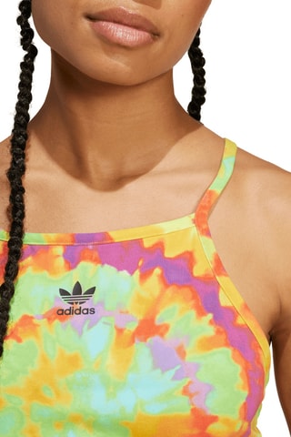 Nauwaansluitende Jurk Tie and Dye - Lichtgroen