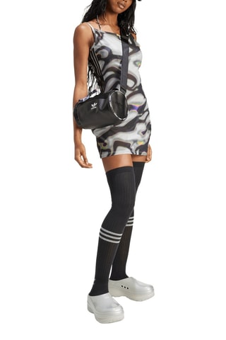 Rechte Jurk Pabllo Vittar Tie and Dye - Wit en Donkergrijs