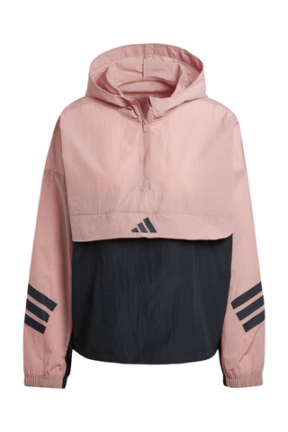 Windjack met Capuchon - Roze en Zwart