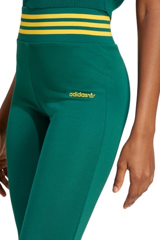 Flare Broek Hoge Taille - Donkergroen en Geel