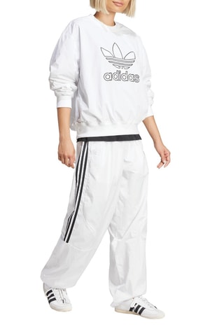 Oversized Jogging Broek Teamgeist Adicolor - Wit