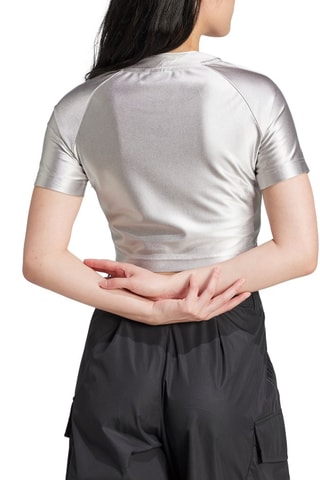 Cropped T-shirt Adicolor Teamgeist - Zilverkleurig