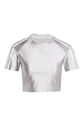 Cropped T-shirt Adicolor Teamgeist - Zilverkleurig