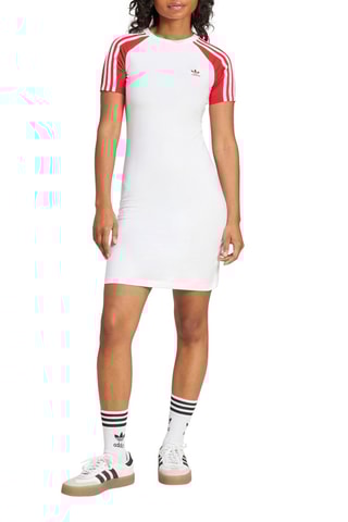 Jurk Slim Adicolor - Wit en Rood