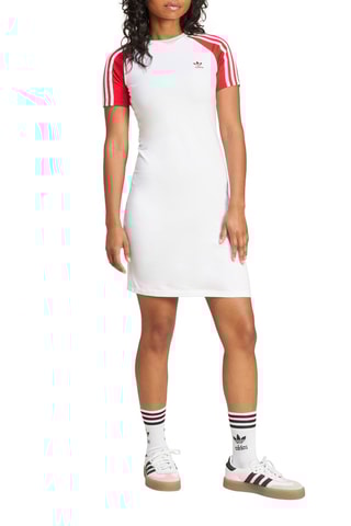 Jurk Slim Adicolor - Wit en Rood