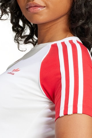 Jurk Slim Adicolor - Wit en Rood