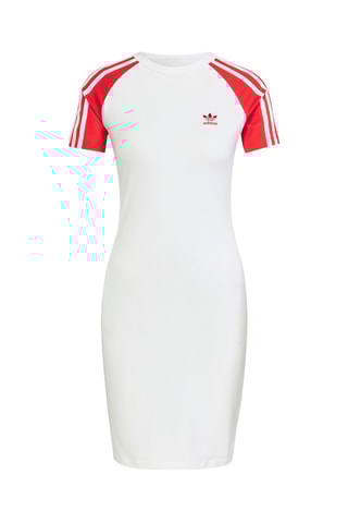 Jurk Slim Adicolor - Wit en Rood