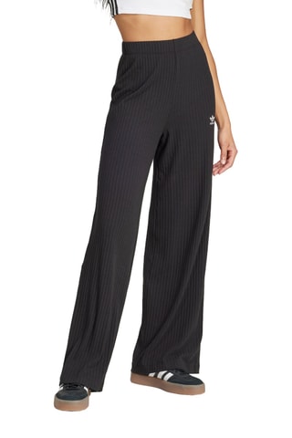 Brede Broek Hoge Taille Essentials - Zwart