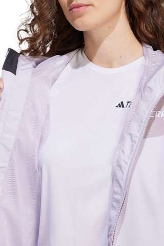 Windjack met Capuchon - Lichtgrijs en Wit