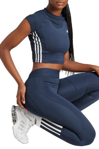 Cropped T-shirt - Marineblauw