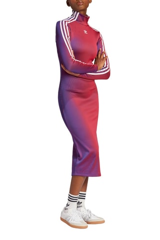 Nauwaansluitende Jurk - Paars en Wit