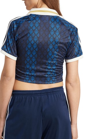 Cropped Sportshirt - Marineblauw en Hemelsblauw