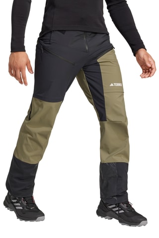 Broek Slim Softshell Terrex - Kaki en Zwart