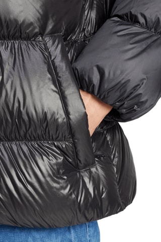 Gewatteerde Jas met Capuchon Fit Adicolor Regen - Zwart