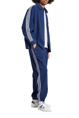 Wijde Fleece Overhemd - Marineblauw