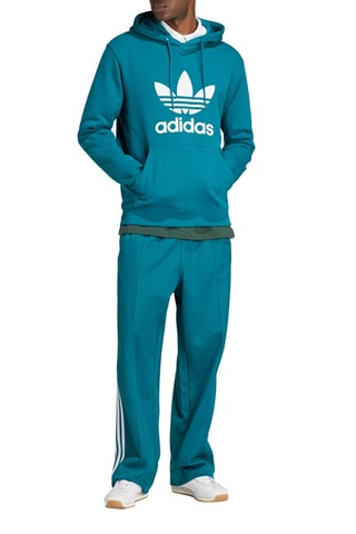 Sweater met Capuchon Adicolor - Pauwblauw en Wit