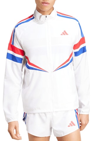 Runningjasje - Wit en Koningsblauw