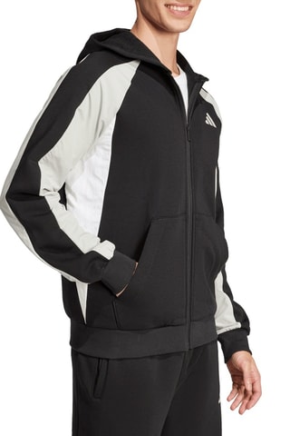 Sweater met Capuchon Essentials - Zwart en Wit