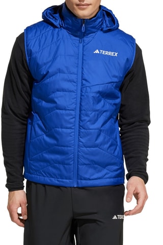 Mouwloze Gewatteerde Jas met Capuchon - Felblauw