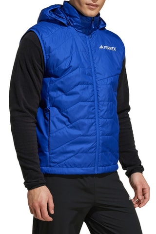 Mouwloze Gewatteerde Jas met Capuchon - Felblauw