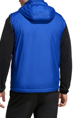 Mouwloze Gewatteerde Jas met Capuchon - Felblauw