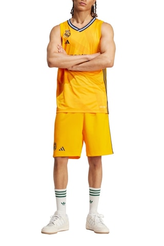 Basketbalshort Real Madrid - Geel en Zwart