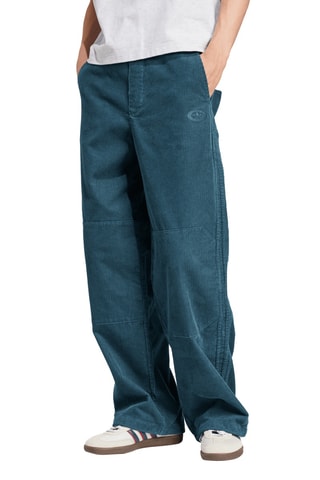 Wijde Velours Broek Originals 90s - Pauwblauw