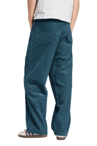 Wijde Velours Broek Originals 90s - Pauwblauw